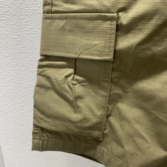 NEW HUGO BOSS Men’s Structured Cotton Drawstring Shorts Olive Green Size S - Picture 6 of 10